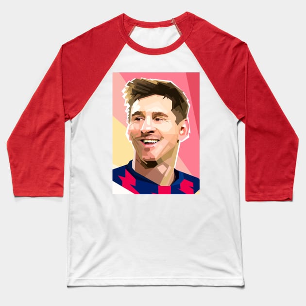 Messi Baseball T-Shirt by erikhermawann22